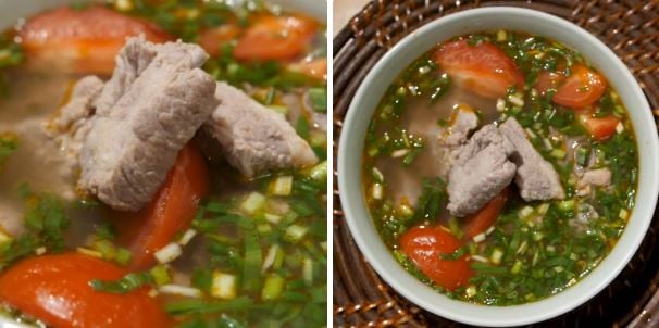 Cách nấu canh sườn chua với sấu