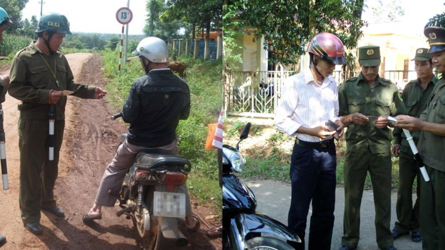 Công an xã tuần tra kiểm soát trên tuyến đường phạm vi địa bàn mình quản lý. Ảnh minh họa