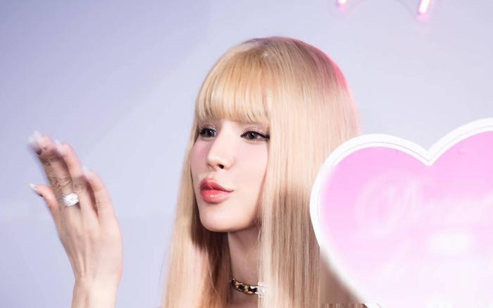 Diệp Lâm Anh khá vui vẻ khi được hỏi về lần gặp gỡ chồng cũ. 