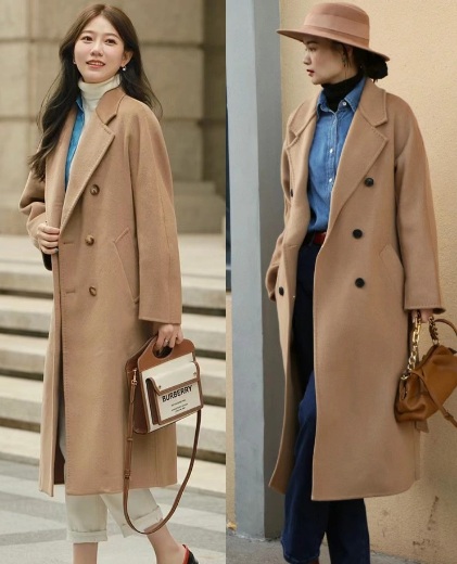 Nếu bạn thích sự mix&match, có thể kết hợp áo sơ mi denim với áo khoác camel để có vẻ ngoài thanh lịch, trang nhã nhưng cũng không kém phần phong cách.