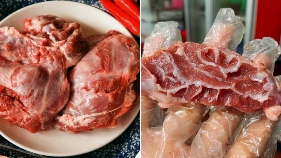 Phần thịt má đào khan hiếm, có giá thành cao hơn các phần thịt khác của con lợn.