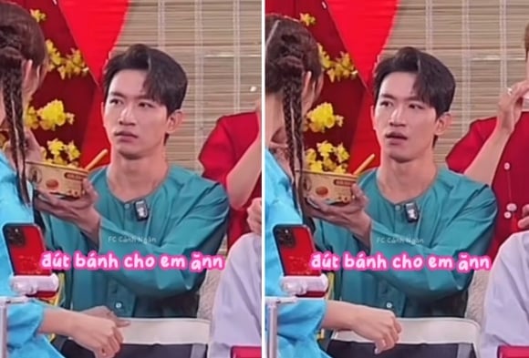 Võ Cảnh đã giúp Thúy Ngân ăn uống trong livestream.