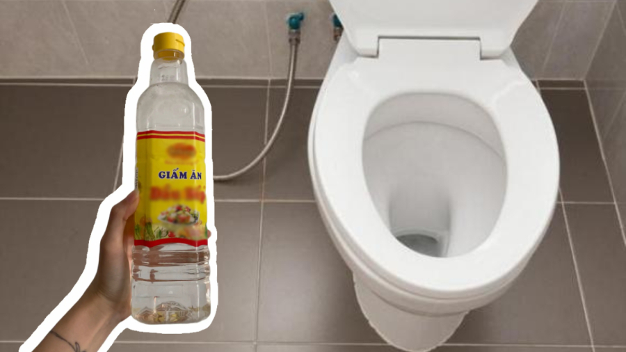 Kết hợp giấm và baking soda có tác dụng làm sạch, khử mùi hôi ở bồn cầu.
