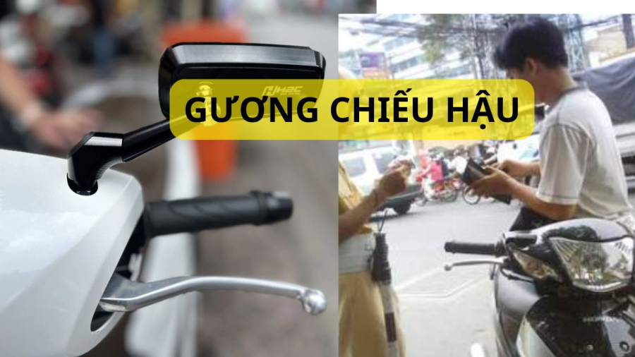 Có gương bên trái nhưng lắp không đúng không có tác dụng cũng bị phạt