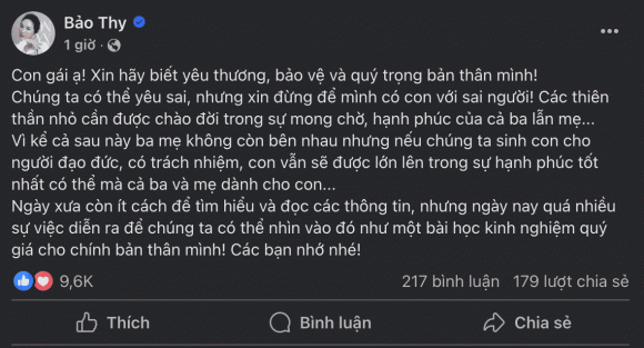 Bảo Thy đã có bài đăng gây chú ý giữa tâm bão ồn ào của Thiên An và Jack.  