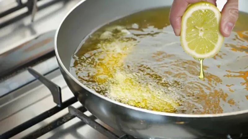 Vắt chanh vào chảo dầu, chiên rán gì cũng vàng giòn, chẳng lo dính nát