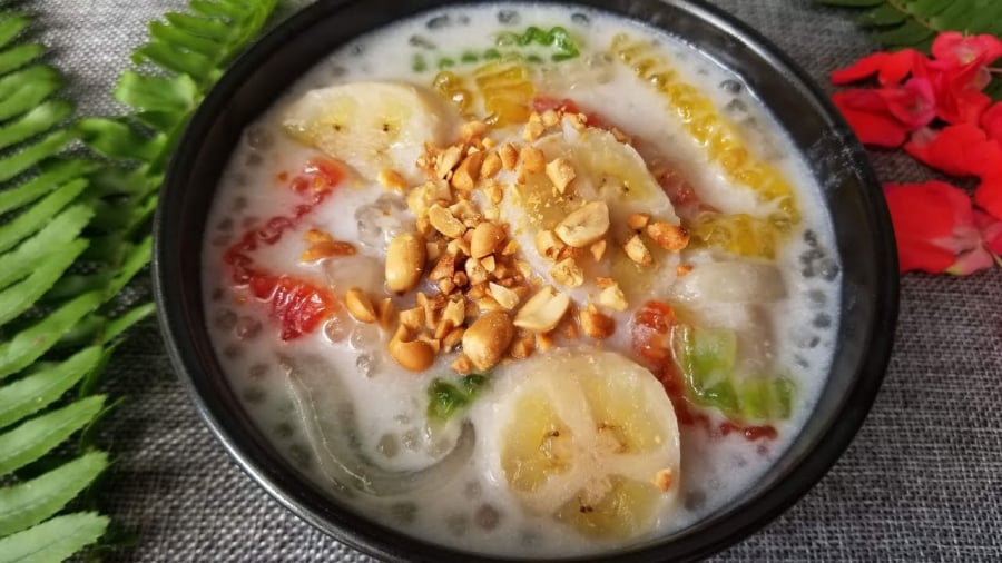 Món chè chuối chưng
