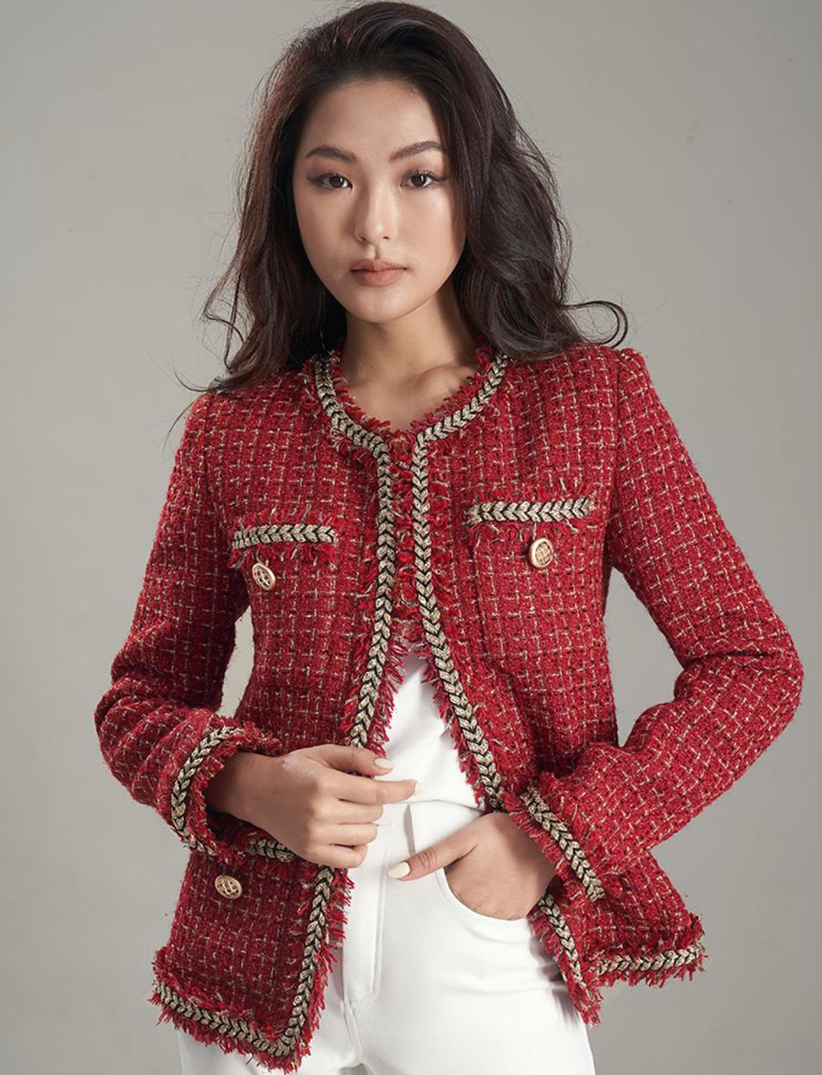Áo khoác vải tweed