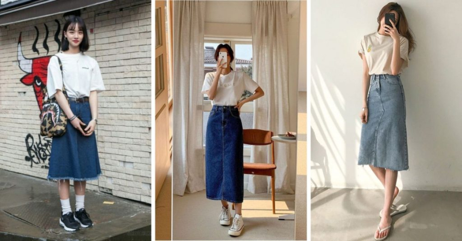 Chân váy denim tiếp tục khẳng định sức hút của mình trong làng mốt năm 2025.