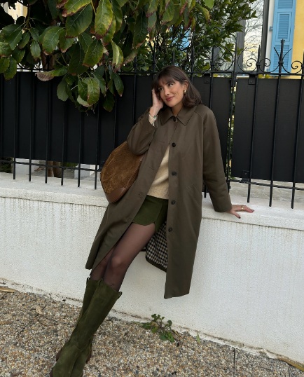 Áo trench coat phù hợp để mặc trong cả mùa đông lẫn mùa xuân. 