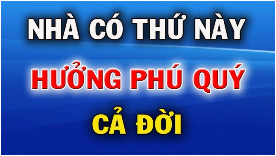 Dấu hiệu nhà may mắn