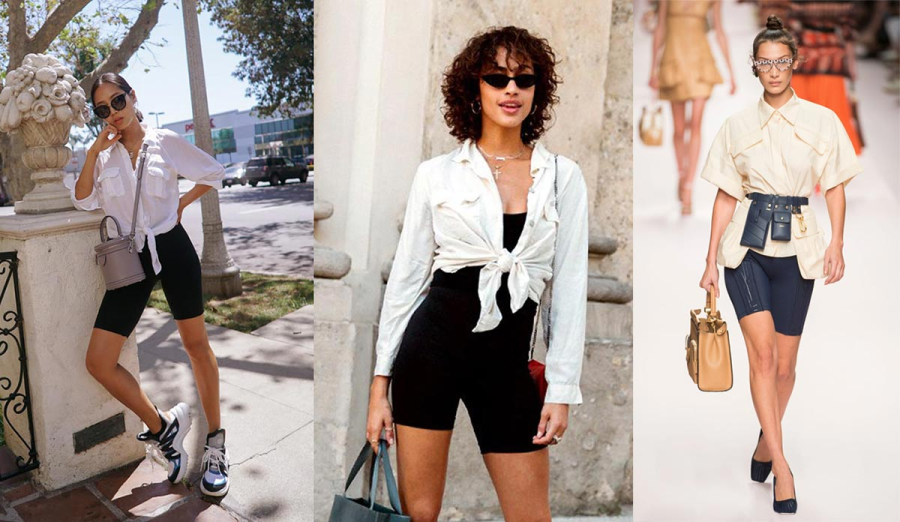 Hãy chọn áo sơ-mi oversize hoặc tunic để che đi vùng eo và hông