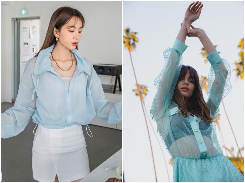 Chất liệu voan mỏng nhẹ tạo cảm giác bay bổng, giúp outfit trông mềm mại và cuốn hút hơn.