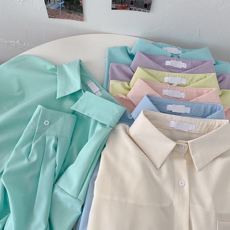 Sơ mi với tông màu pastel được xem như một 