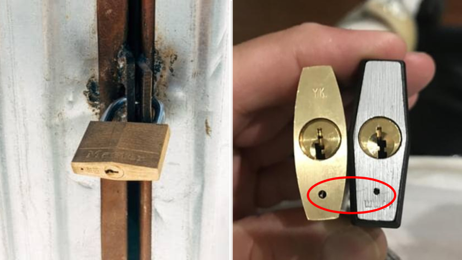 Lỗ nhỏ dưới đáy ổ khóa có công dụng đặc biệt.
