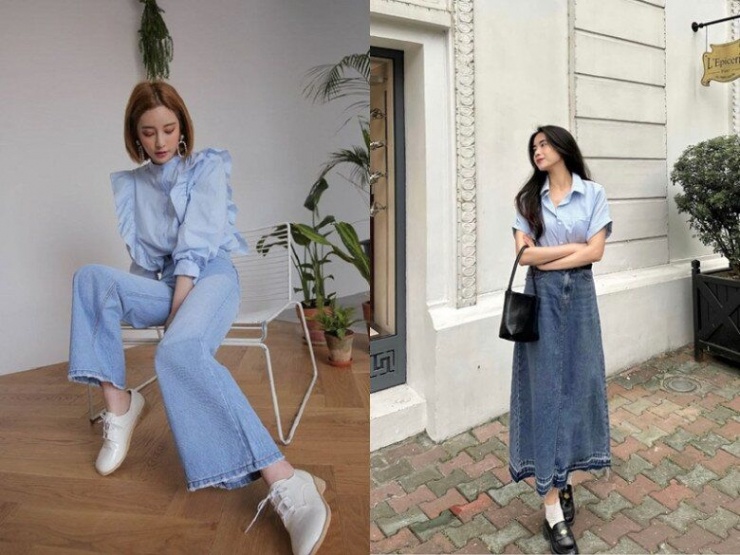 Màu xanh giúp người mặc trông nổi bật và cá tính hơn.