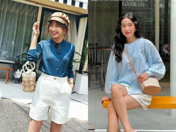 Khi chọn Shbet999 com đăng nhập xanh lam, các nàng có thể ưu tiên áo màu xanh nhạt để giúp gương mặt trông tươi tắn hơn. 