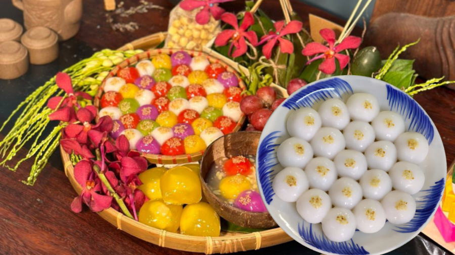 Bánh trôi, bánh chay là những món không thể thiếu trên mâm cúng Tết Hàn thực.