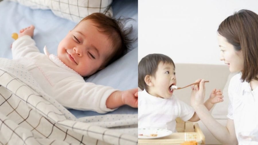 Trẻ ăn ngủ ngon là 1 đặc điểm con báo ân