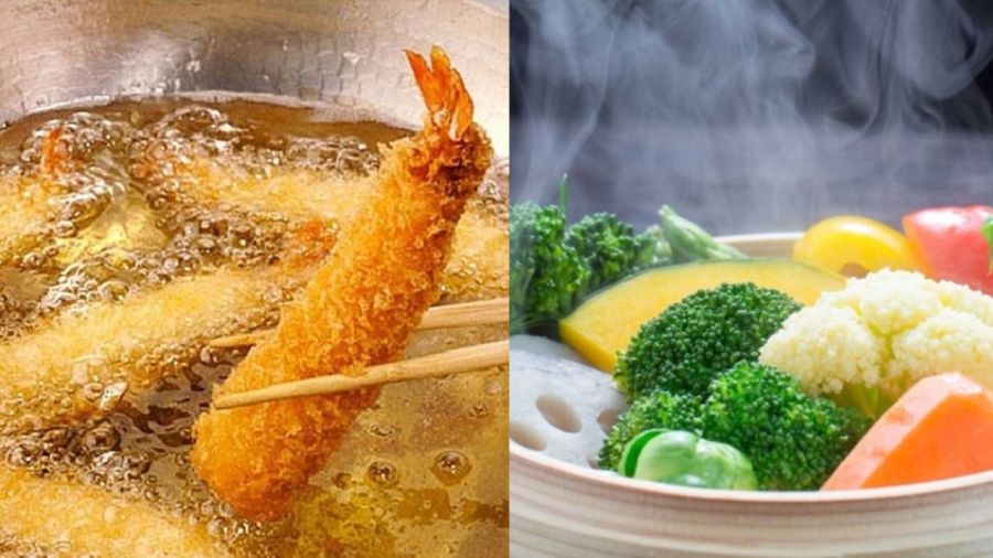Thói quen nấu ăn chiên rán nhiều hơn hấp luộc làm tăng nguy cơ béo phì tim mạch