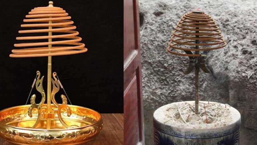 Ban thờ gia tiên không đặt chân hương vòng