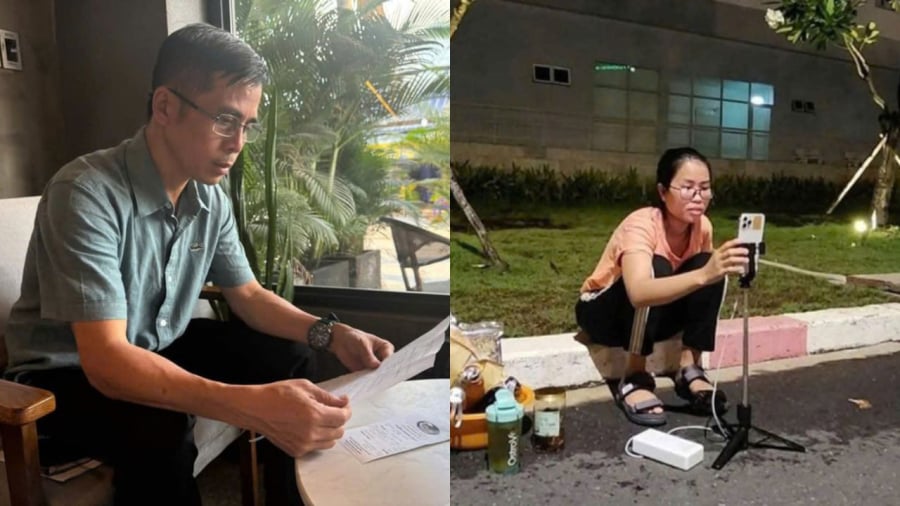 Anh Huy bên trái đã gửi đơn tố cáo tới công an.