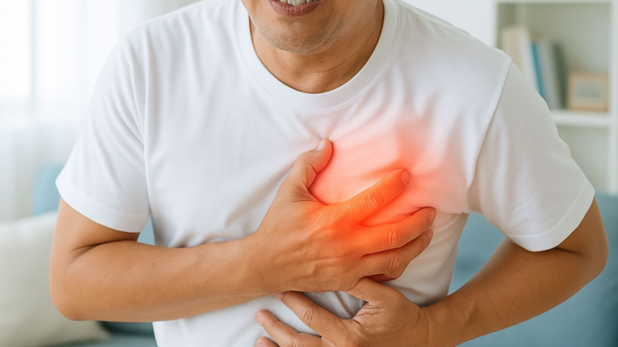 Dấu hiệu cơn đau thắt ngực đi kèm khó thở, ợ nóng cần chú ý 