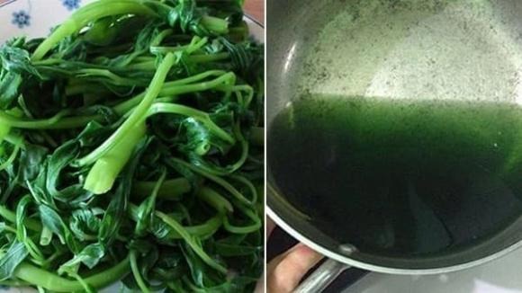 Rau muống tự nhiên thường có màu xanh nhạt, không quá bóng.