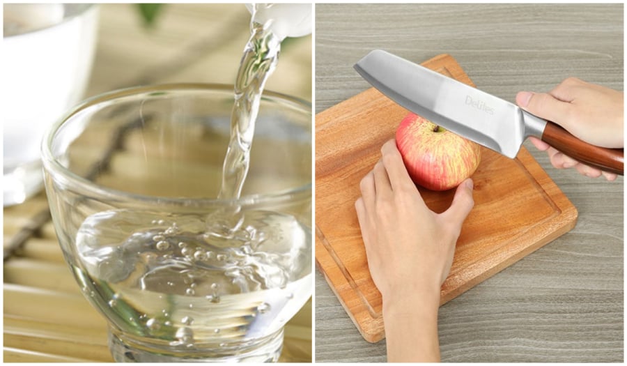 Vì sao nên xoa chút giấm lên dao kéo trước khi cắt thái