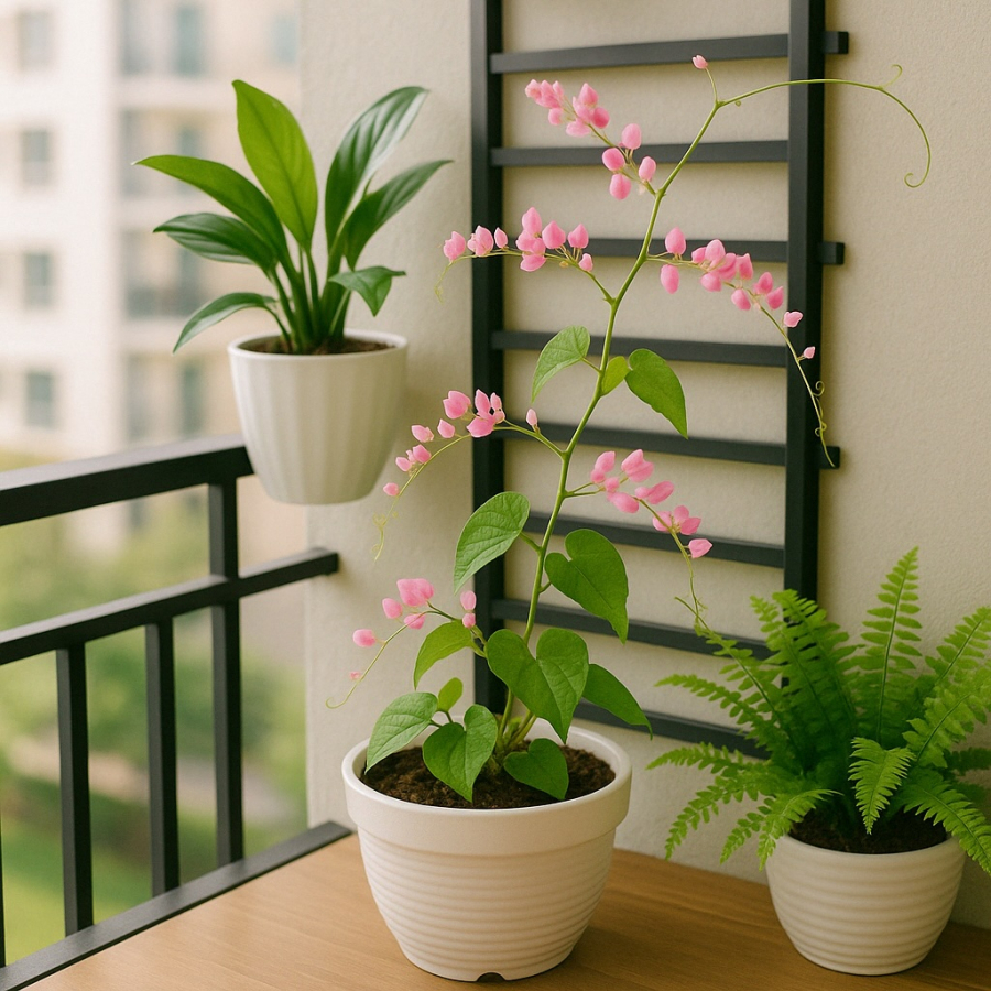 Hoa Tigon không chỉ phù hợp để trồng sân vườn mà còn là lựa chọn tuyệt vời cho ban công