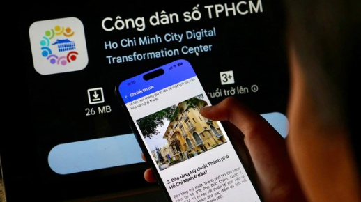 Người dân có thể theo dõi lịch diễu binh, diễu hành, bắn pháo hóa dịp 30.4 trên app Công dân số TP.HCM - ẢNH: TRUNG TÂM CHUYỂN ĐỔI SỐ TP.HCM
