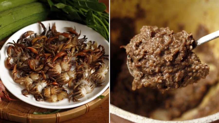 Nhiều người thích chọn cách giã cua bằng tay vì cho rằng cách này sẽ giúp canh cua thơm ngon hơn.