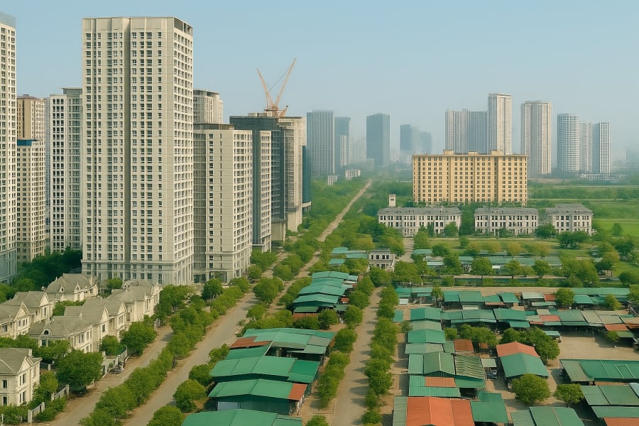 Mặc dù lượng giao dịch giảm mạnh, song mặt bằng giá đất thổ cư vẫn neo ở mức cao, dao động phổ biến từ 4-5 tỷ đồng/căn