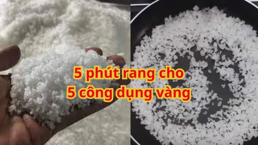 Sau khi rang, muối cho vị mặn đậm đà nhưng không bị chát đắng như chưa rang, kích thích vị giác giúp món ăn ngon hơn