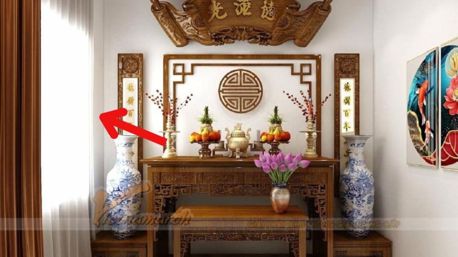 Ban thờ là vị trí linh thiêng trong ngôi nhà nên cần chú ý vị trí đặt