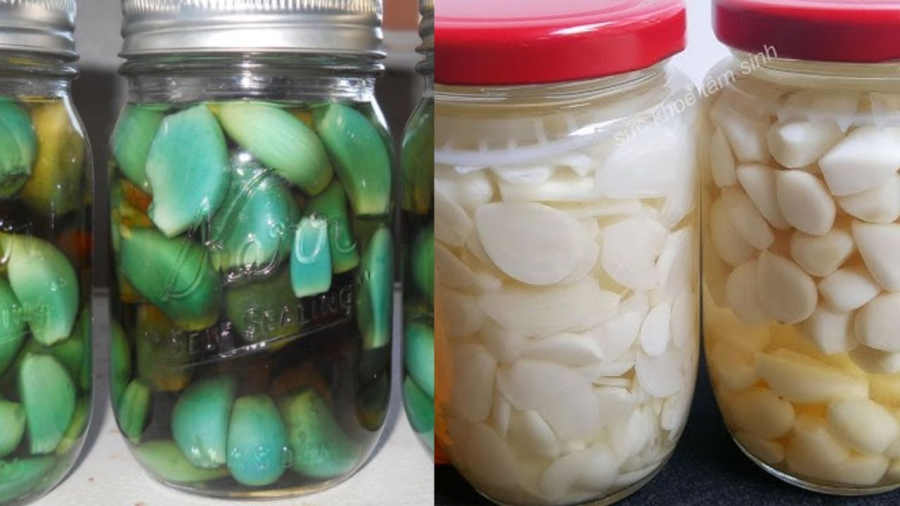 Một số hiện tượng tỏi ngâm bị xanh