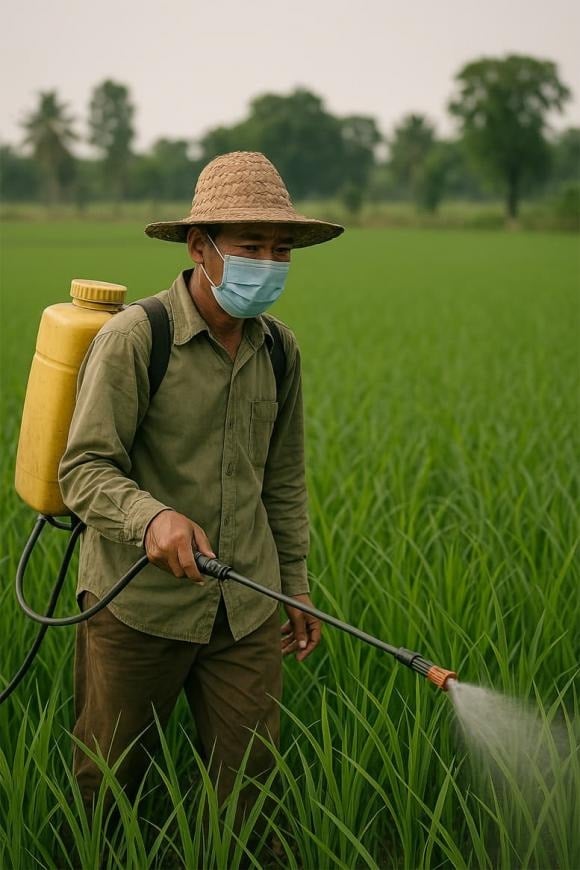 Trớ trêu thay, những người trực tiếp làm ra thực phẩm lại là nhóm dễ chịu ảnh hưởng bởi các hóa chất độc hại trong phân bón và thuốc trừ sâu.    