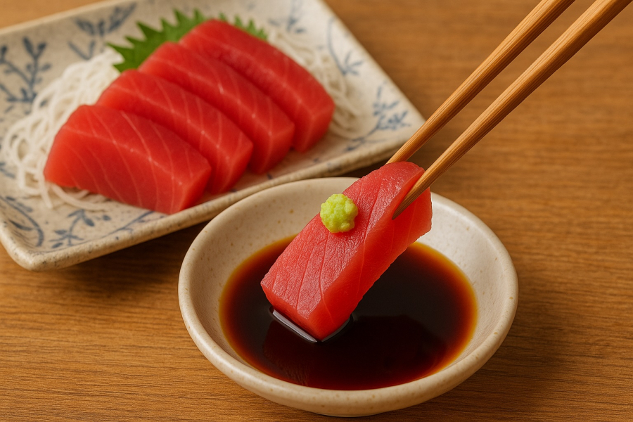 Sashimi cá ngừ – món khoái khẩu giàu omega‑3, tốt cho tim mạch và Mừng SHBET phiên bản mới 2025 phụ nữ Nhật.