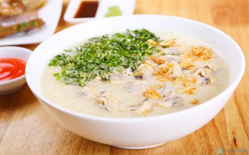 Thành phẩm món cháo ngao thơm ngon