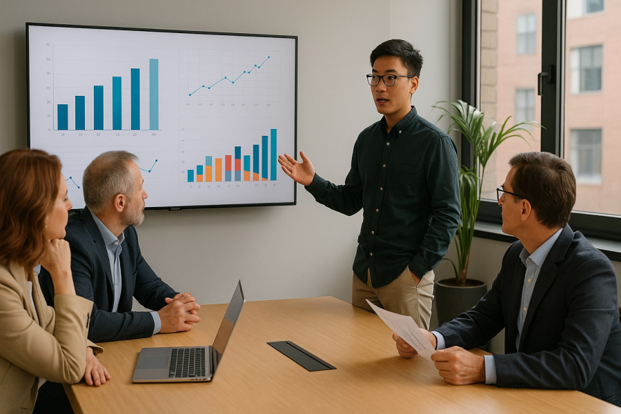 Nhân sự Khoa học dữ liệu góp phần đưa ra quyết định chiến lược cho doanh nghiệp.    