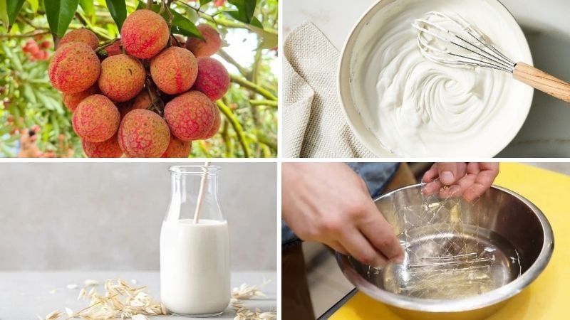 Nguyên liệu làm chè khúc bạch vải
