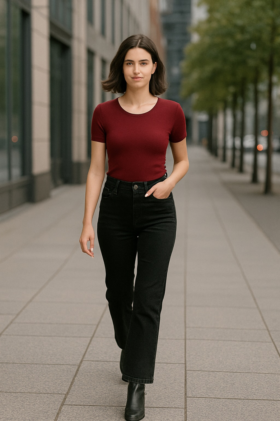Jeans đen – item “hack dáng” đỉnh cao, giúp bạn mặc đẹp từ công sở đến cuối tuần.    