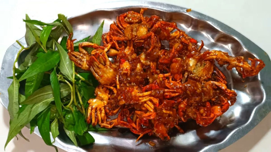 Thành phẩm món cua đống rang me