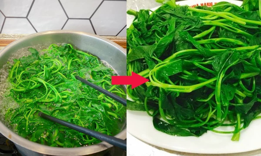 Bày rau ra đĩa, có thể chấm cùng nước mắm tỏi ớt hoặc kho quẹt để tăng hương vị.    