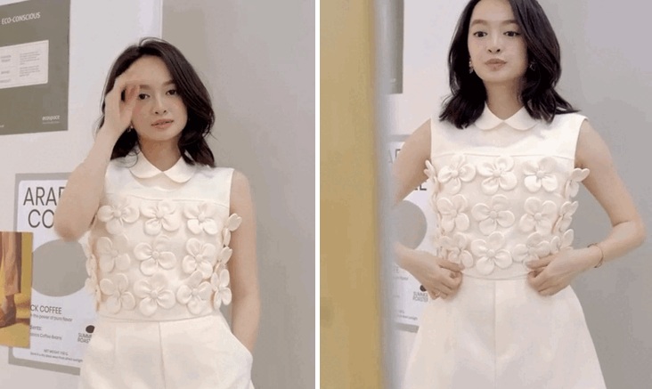 Kaity chọn các thiết kế croptop phối cùng chân váy ngắn. 