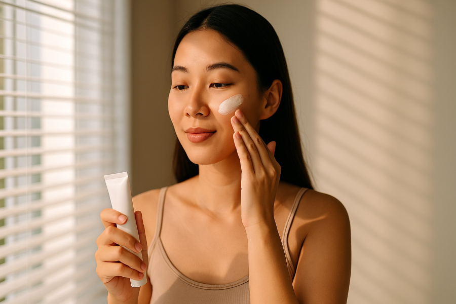 Kem chống nắng – vũ khí chống lão hóa không thể thiếu dù trời nắng hay râm.