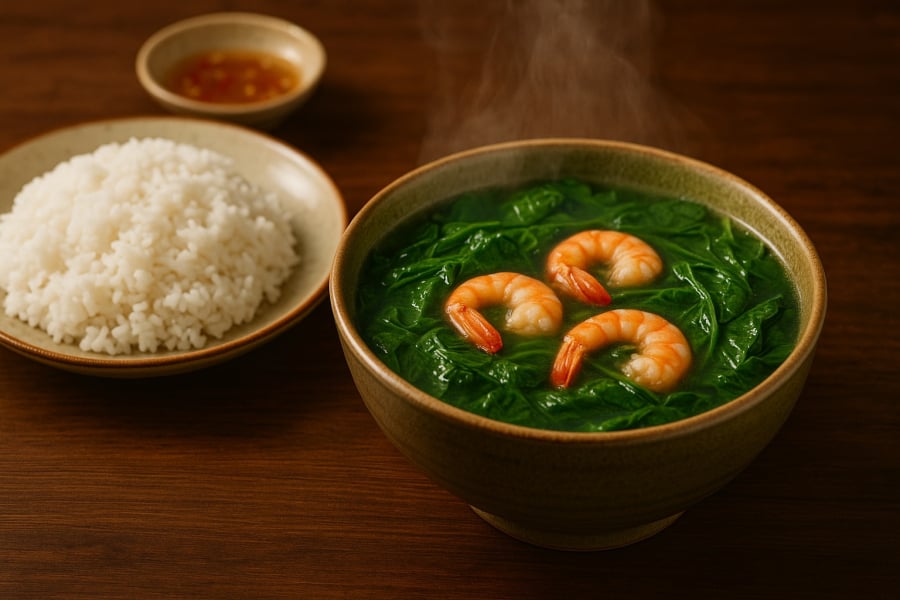 Canh mồng tơi nấu tôm – Shbet0099 cá cược trực tuyến dân dã giúp bổ gan, chắc xương và làm đẹp da mỗi ngày.
