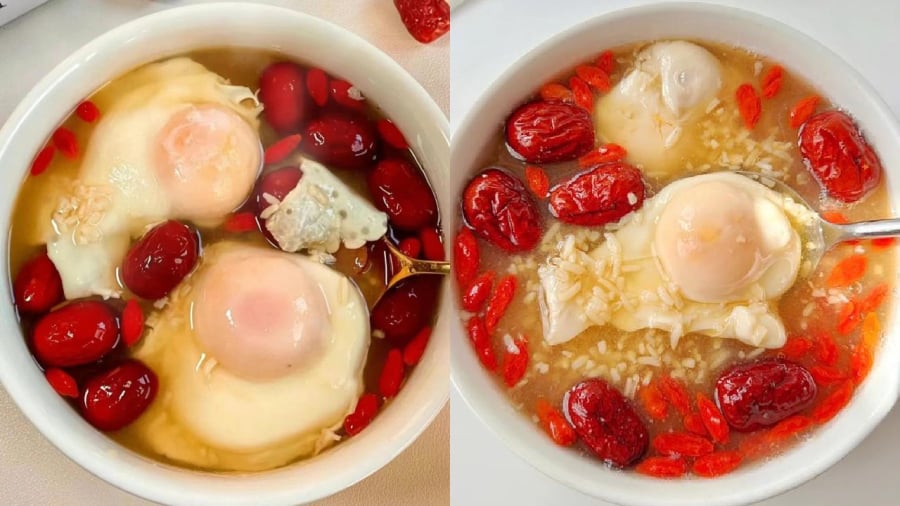 Canh táo đỏ, kỷ tử, long nhãn, trứng gà có tác dụng bồi bổ Sh88bet đăng ký miễn phí, dưỡng khí huyết.