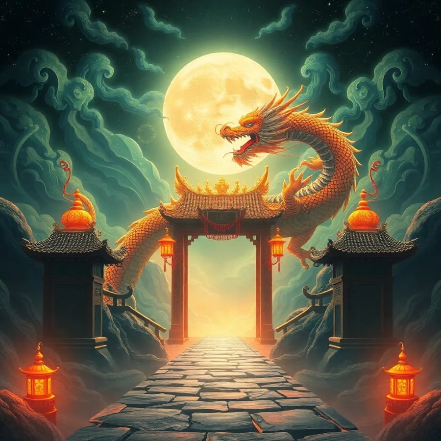 “Rồng cuộn hổ ngồi” – không thể thiếu tuổi Thìn, biểu tượng của quyền thế và thịnh vượng. 