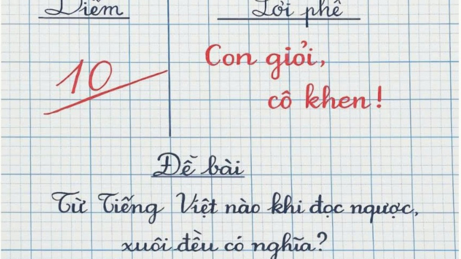 Từ nào trong Tiếng Việt khi đọc ngược, xuôi đều có nghĩa?